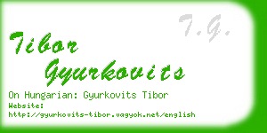 tibor gyurkovits business card